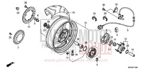 ROUE ARRIERE NT700VAB de 2011